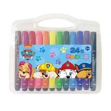 汪汪隊立大功 12色三角彩色筆, 1個, 24色-藍, 24色