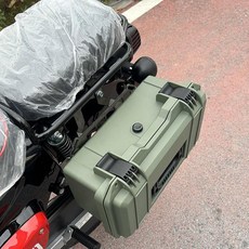 슈퍼커브 사이드박스 바이크 가방 수납 용품 캐리어 리어백 튜닝 오토바이 방수, 평판차 그린, 1개