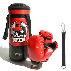 KC인증 짐앤키즈 미니 펀칭백 샌드백 글러브 복싱 권투 아동 어린이, 1개, 미니 펀칭백세트