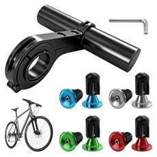 DEELDM 4쌍 자전거 핸들바 엔드 캡 튼튼한 알루미늄 합금으로 만든 산악 및 유사 모델에 적합한 익스텐더 1개 포함