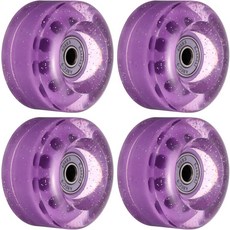 베어링이 있는 패티킬 롤러 스케이트 휠 실내 또는 실외 더블 로우 스케이트보드용 쿼드 교체, 1개