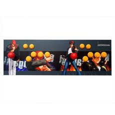 아케이드 조이스틱 2인용 가정용 오락기 대전게임 고전, PC 버전 듀얼 07 쿼드키, 1개, 듀얼-07 4키 곡선, 기본 색상