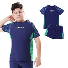 UPPERCUT 빅사이즈 남아 래쉬가드 세트 비만 통통남아 체형커버 수영복 세트 생존수영 다이빙 물놀이 서핑