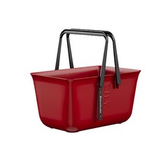 뷰레이터닷컴 로즈 물빠지는 목욕바구니 샤워 욕실 스파백, 레드