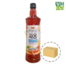광야식품 자몽 아이스티 베이스 무배 음료 970ml 1BOX 15개입, 15개