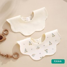 嬰兒純棉雙面旋轉圍兜, 花兒朵朵, 1個