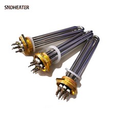 SN TER Tubuar 스레드 DN40 110v DN32 순간 덕트 가열 380v 220v 1.5 Cooper 물 Flang 인치 온수기 끓는 요소, 3KW 195mm, 220V용