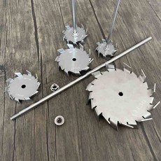 1set Lab 304 스테인레스 스틸 톱니 디스크 교반기 교반 막대가있는 분산 디스크 교반기, 06 180mm disk with rod, 1개