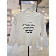 에꼴리에 [동아쇼핑 ] 빈티지 레터링 반팔 레이어드 티 단정한 10대룩 언니 오빠룩 남여 공용 신학기 정장 선물 단정 누가입어도 깔끔 26A1457 WT