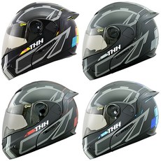 THH T-797N 萬花筒 內墨鏡 可樂帽 安全帽 全可拆, 平光黑/藍,XL