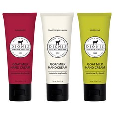 Dionis 고트밀크 핸드크림 세트 Goat Milk Hand Cream Three Pack 2.5 fl oz Each 미국 직배송 염소우유, 71g