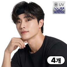 해피블루 스포츠 헤어밴드 러닝 헬스, 4개, 블랙