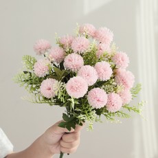 다이리슨 풍성한 퐁퐁국화 조화부쉬 4p 20꽃송이, 4개, 핑크