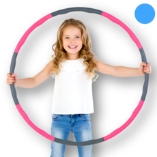 코치케이 어린이 유아 아동 키즈 초등 다이어트 훌라후프, 라이트 블루 그레이, 1개, 1.2kg