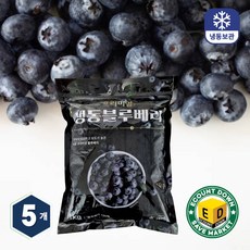 향이 진한 프리미엄등급 냉동 블루베리, 5개, 1kg(중국)