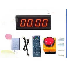 대형 LED 타이머 시계 체육 체육대회 전자 대회 스포츠 스톱워치 1.8인치 4구 플러그형, 8인치 4구 플러그형