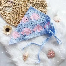 【A 優選】日系韓風多巴胺三角頭巾髮帶，甜美少女頭飾，網紅同款時尚帽子