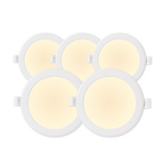 라인라이팅 LED 4인치 다운라이트 10W (벌레유입방지/방습), 5개, 전구색