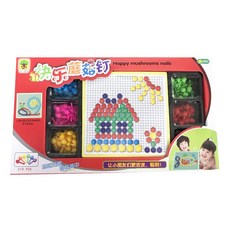 小胡玩具 快樂蘑菇釘 益智拼圖 兒童玩具 (電子發票), 1個