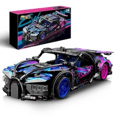 Nueris 1:18 Technic 슈퍼 스포츠카 모델 세트 - 423피스 MOC 빌딩 블록 자동차 레이싱 엔지니어링 장난감 - 성인 남아 여아용 선물 아이디어 놀이 및 디스플, Cyberpunk