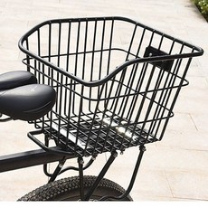 전기 자전거 짐바구니 가방 선반 쿠션 튼튼한 철제 수납, 1개, 좌석 바구니 설치용 나사 스페이서 포함