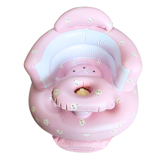 딜릿 소프트 의자 체어 유아 베이비 도넛튜브, 1개, 핑크 화이트토끼