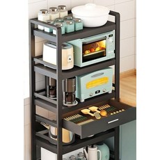 철제 수납장 슬라이딩 렌지대 높이조절 선반 오븐 주방 가전 솔루션 공간, 5칸 70cm