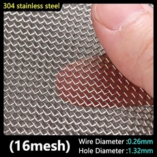50x50cm 304 스테인레스 스틸 필터 스크린 10-400 메쉬 직조 와이어 고정밀 시트, 01 50x50cm, 11 16 mesh