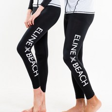 ELINE 中性款字母印花長泳褲