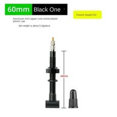 황동 코어 45 호환 튜브리스 80MM 자전거 실란트 프로파일 CNC MTB 니플 아노다이징 가공 60 밸브, black-60mm, 1개