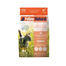 K9 Natural 貓凍乾生食餐 羊肉帝王鮭，無穀低敏，天然凍乾技術保留食材營養，草飼羊肉與帝王鮭提供豐富蛋白質與Omega-3, 800g, 1個, 混合口味
