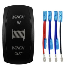 SXS 해양 와이어 점프 녹색 밴 로커 전등 토글 YJ 요트 지프 보트 JK 자동차 24V 트럭 PC 트랙터 12V 포함 트레일러 차량 스위치, Power, 1개