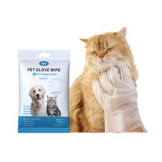 PET GLOVE WIPE 寵物清潔手套 乾淨無刺激, 1個, 1個裝
