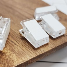 미니 부착 투명 양면 집게 DIY 만들기 접착 클립 선정리