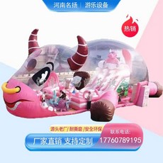 맞춤제작 대형 에어바운스 야외 슬라이드 미끄럼틀 놀이터, 강세(투명)/10x20/제곱