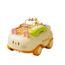 YZMY兔子早期教育電話車, 萌兔電話車 不含電池, 1個