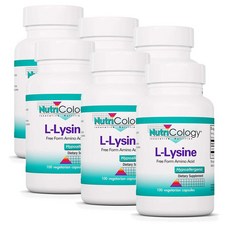 뉴트리콜로지 L-라이신 500mg 캡슐 Nutricology L-Lysine, 6개, 100정