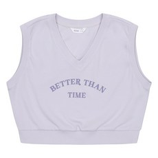 소이 여아 레터링 브이넥 크롭 베스트 23F0781 VI