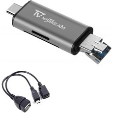 파이어스틱 미디어 장치 게임 시스템 3in USB 20 CMicro 카드 리더용 SD 리더 스토리지 확장 또는 파일 전송 키트 Micro OTG 케이블 포함