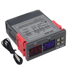 STC 3018 디지털 온도 컨트롤러 센서 릴레이 가열 냉각 인큐베이터 12V, 02 110V 220V