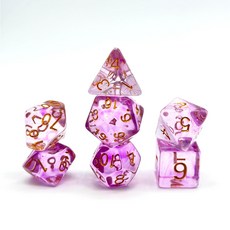 다다베 크리스탈 투명 TRPG 주사위 D&D, 1세트, 퍼플