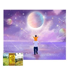 SMJ SMJ傑作繪畫（40*50）DIY套裝（傑作的傑作）, 爸爸和兒子, 1個