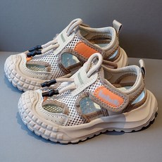 DFMEI 男童涼鞋夏季新款鏤空軟底兒童網鞋男孩透氣運動鞋女童休閒鞋