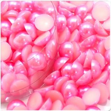 EP 공예재료 비즈 반쪽진주 (분홍)