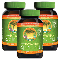 뉴트렉스하와이 퓨어 하와이안 스피루리나 퍼시피카 500mg 타블렛, 400정, 3개