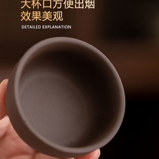 陶瓷精油薰爐 臥室香薰蠟燭台 沉香油燈 分離式設計復古擺飾, 1個, 紫陶碗一個