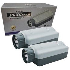 필그린 에어펌프 BT-A65 저소음2구 4W / 어항산소발생기 수족관기포기 / 저소음이면서 에어량이 풍부하고 내구성이 뛰어남, 2개