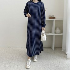 마미누리와우 단가라 롱원피스 임산부 가을원피스 임부복 177014