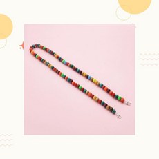 컬러풀 분실방지용 구슬형 마스크스트랩 패션용 마스크목걸이 길이조절