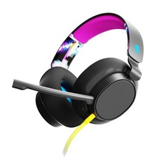 Skullcandy 스컬캔디 SLYR 멀티 플랫폼 유선 게이밍 헤드셋 탈착식 마이크 내구성이 뛰어나고 편안한 경량 디자인 매우 부드러운 메모리 폼 이어 쿠션 PC XBOX 엑스, Black Digi-Hype